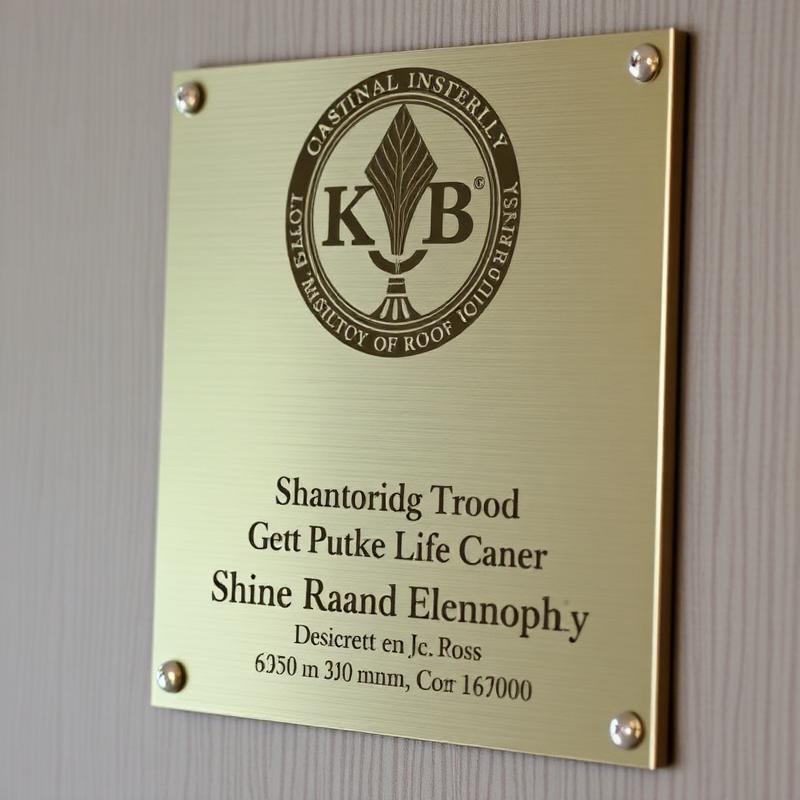 Placa de metal personalizada com logo