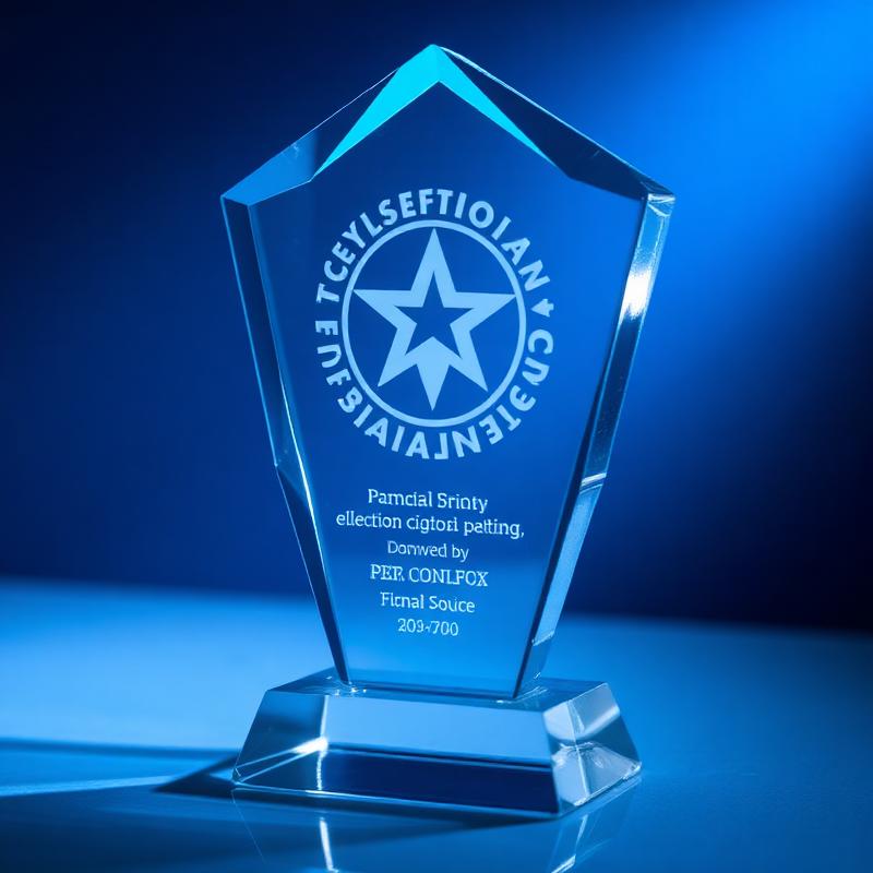 Troféu de cristal com gravação personalizada